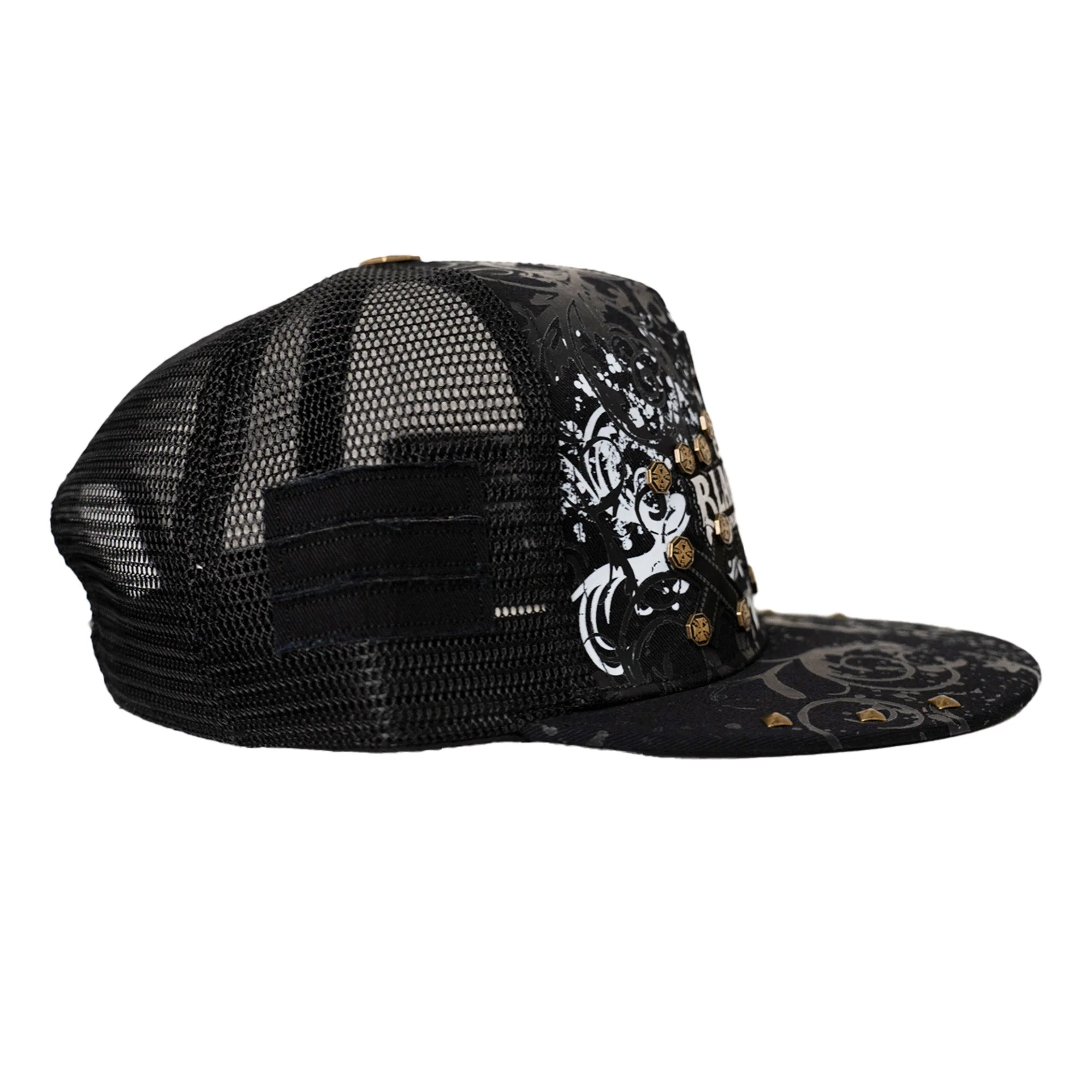 BLAC LABEL PREMIUM CROSS SNAPBACK HAT (BLACK) - Image 2