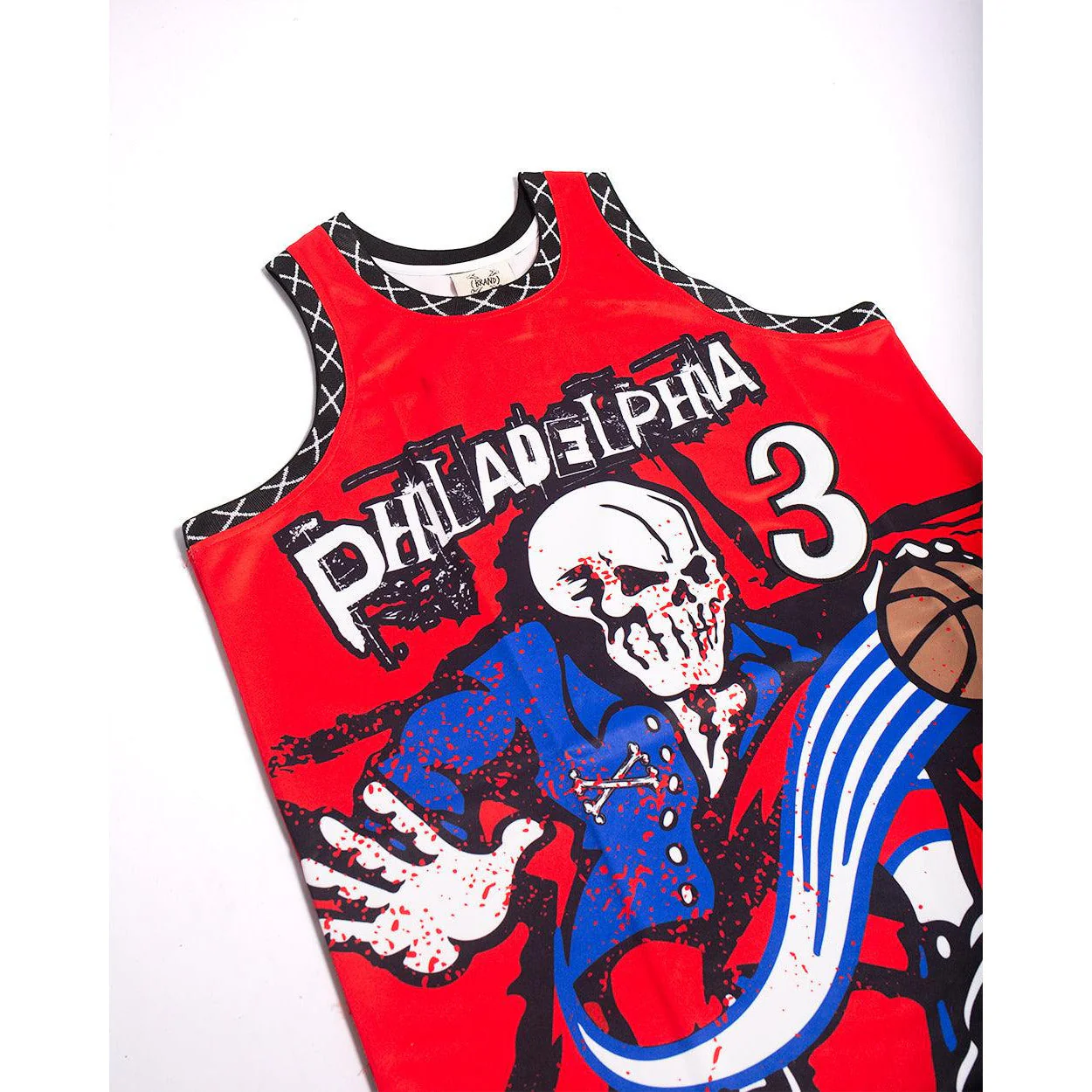 BRAND X PHILADELPHIA THE ANSWER BASKETBALL JERSEY (RED) - Image 2