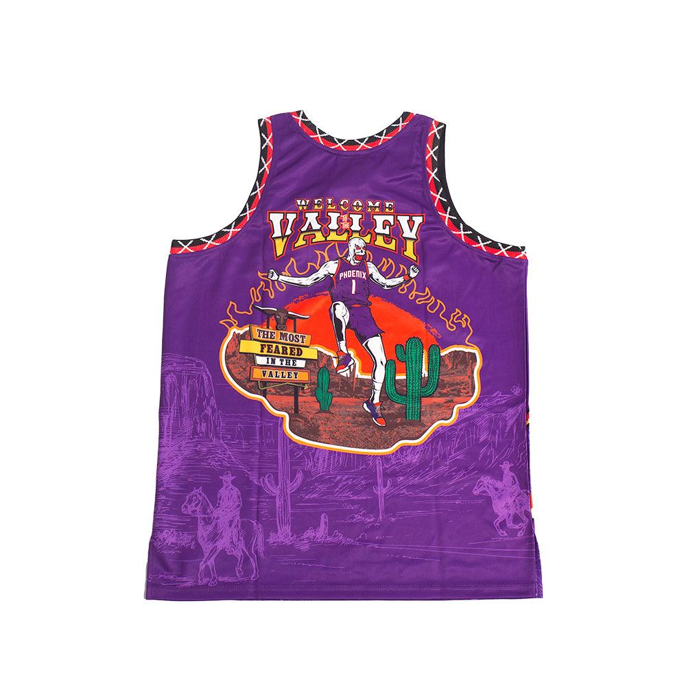 BRAND X HOT IN THE VALLEY YOUTH BASKETBALL JERSEY (PURPLE ALT) - Image 2