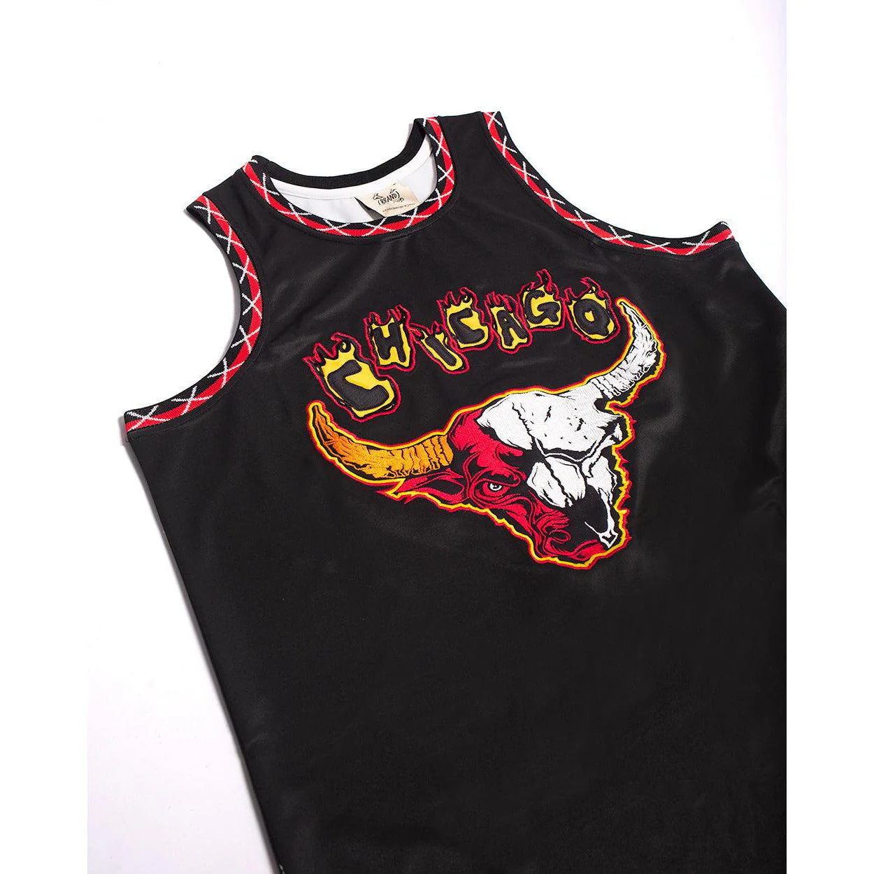 BRAND X CHICAGO IN FLAMES YOUTH BASKETBALL JERSEY (BLACK) - Image 2