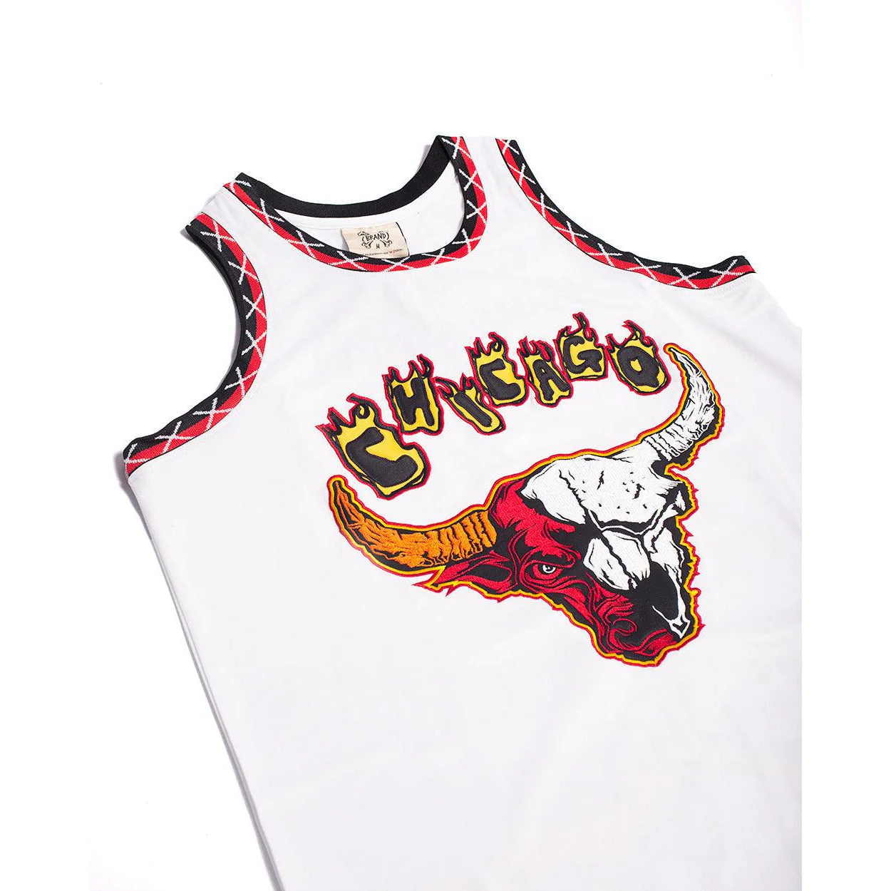 BRAND X CHICAGO IN FLAMES YOUTH BASKETBALL JERSEY (WHITE) - Image 2