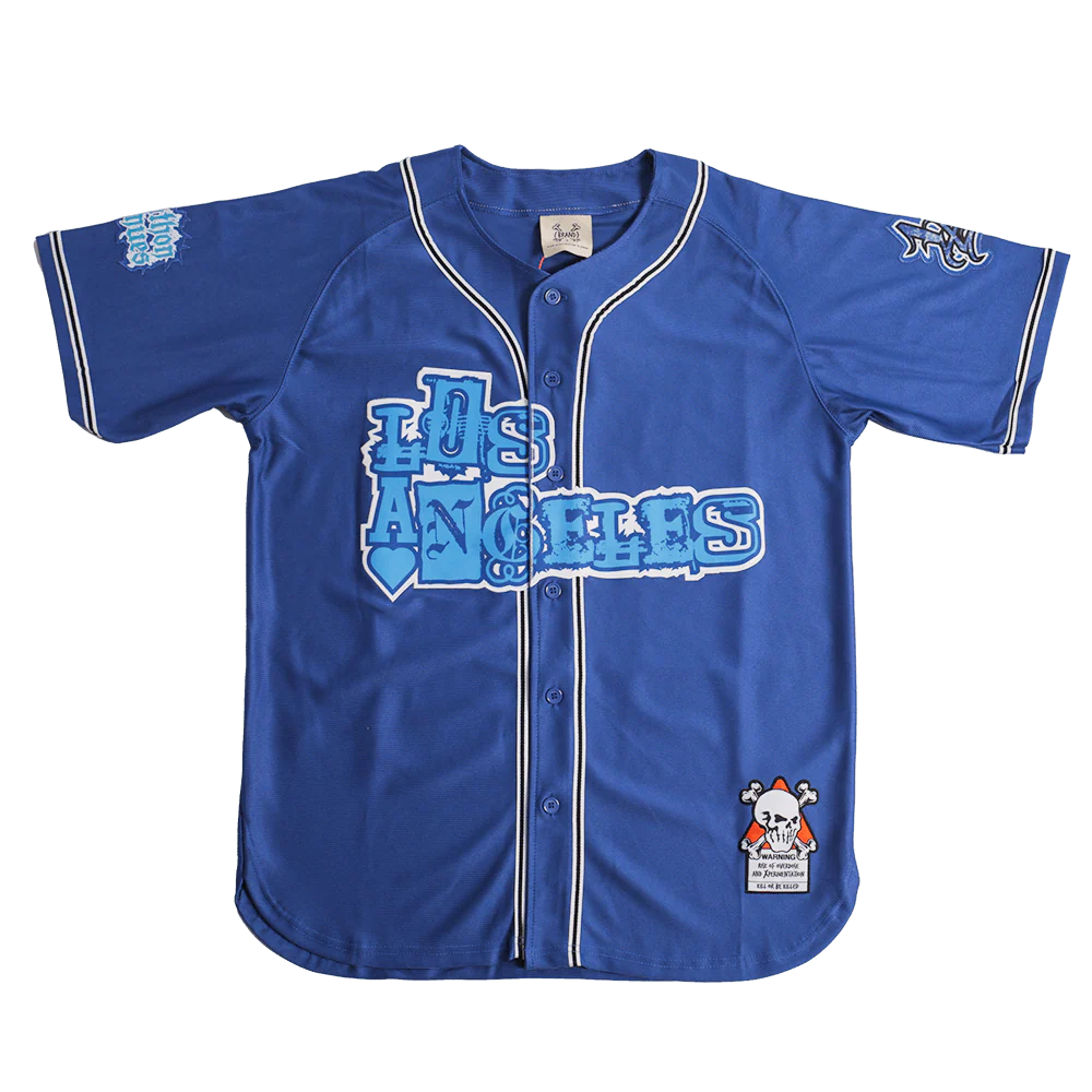 BRAND X THE MARATHON CONTINUES BASEBALL JERSEY (ROYAL)