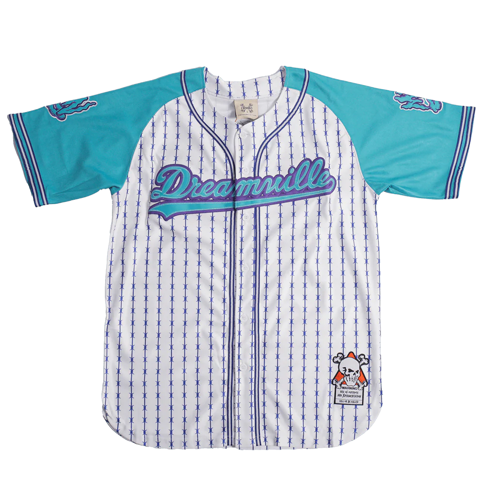 BRAND X DREAMVILLE YOUTH BUTTOM DOWN BASEBALL JERSEY (WHITE)