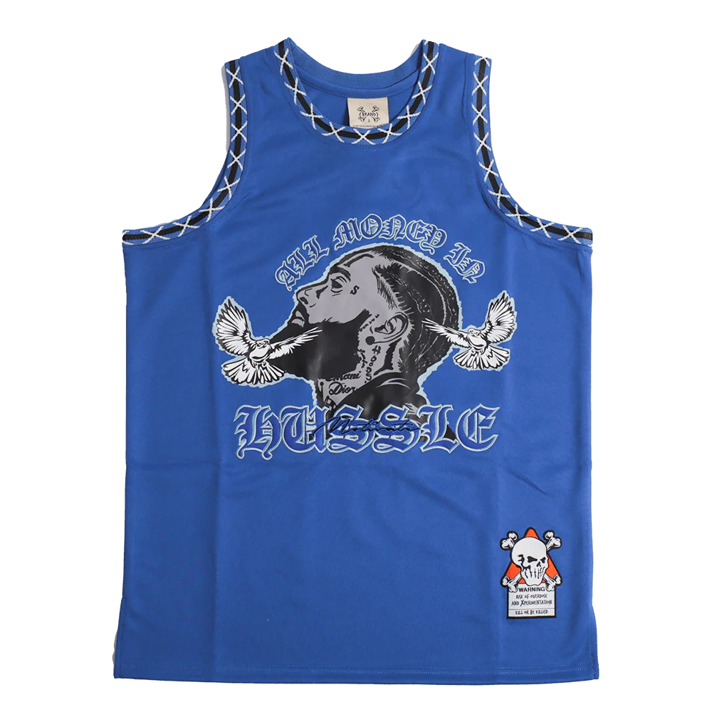 BRAND X ALL MONEY IN YOUTH BASKETBALL JERSEY (ROYAL)