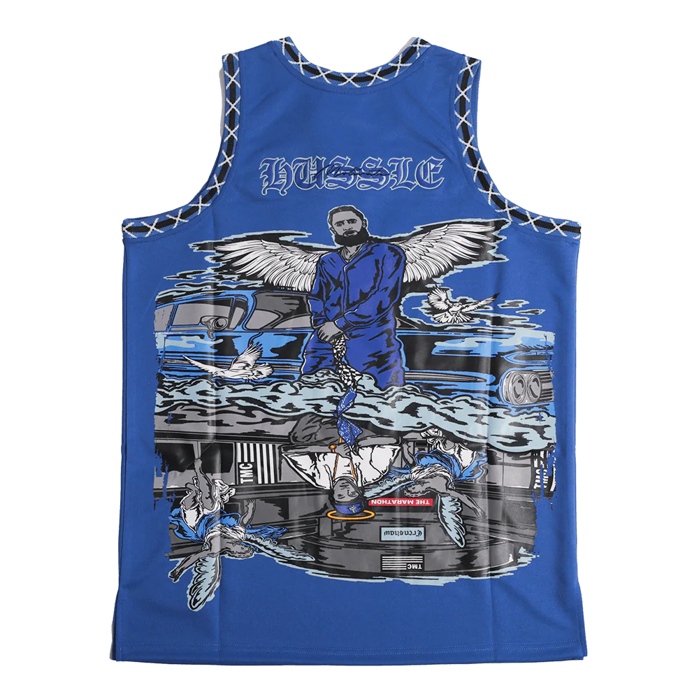 BRAND X ALL MONEY IN YOUTH BASKETBALL JERSEY (ROYAL) - Image 2