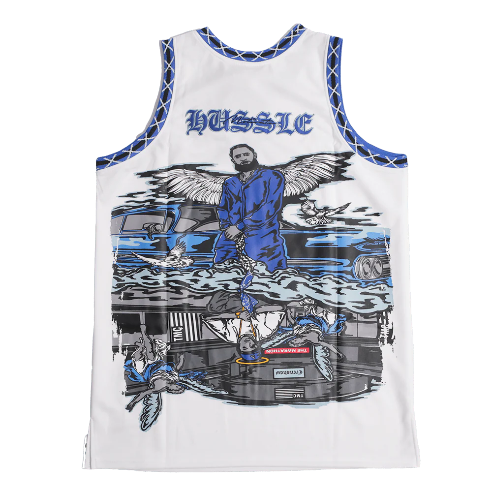 BRAND X ALL MONEY IN YOUTH BASKETBALL JERSEY (WHITE) - Image 2