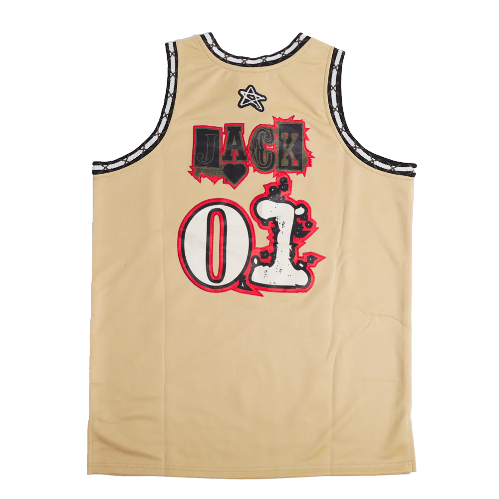 BRAND X ASTROWORLD YOUTH BASKETBALL JERSEY (TAN) - Image 2