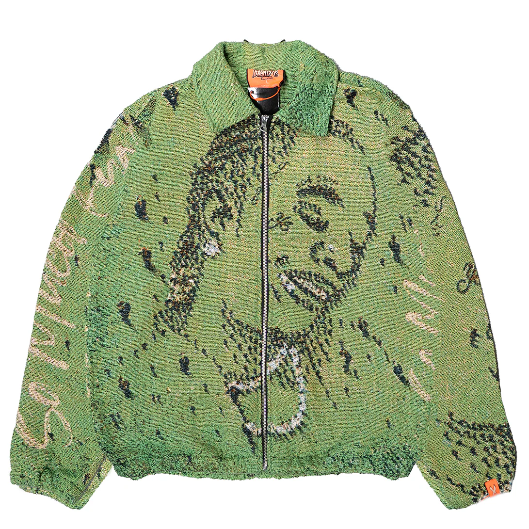 YOUNG THUG TAPESTRY WORK JACKET (GREEN) - Image 3