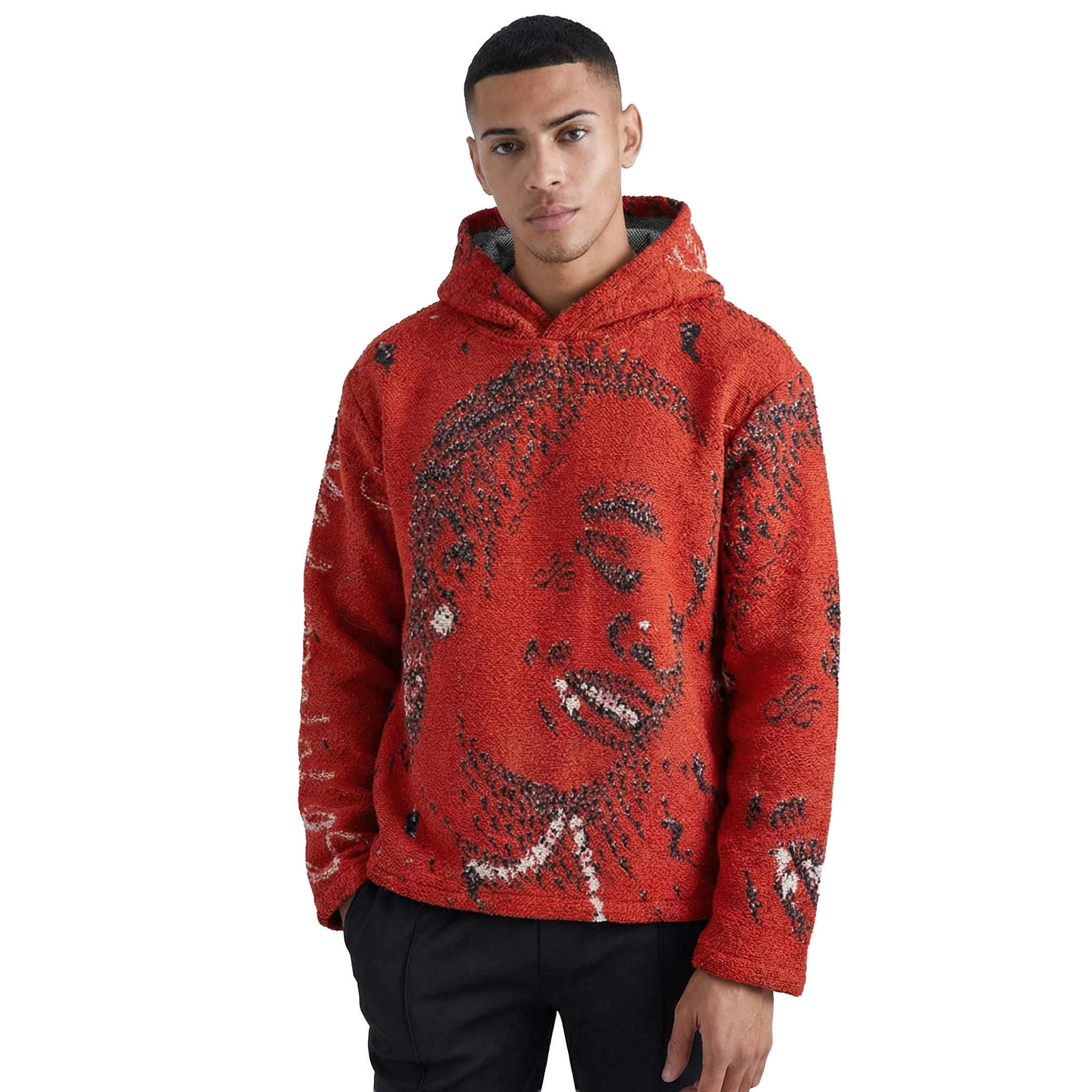 YOUNG THUG SO MUCH FUN TAPESTRY HOODIE (RED)