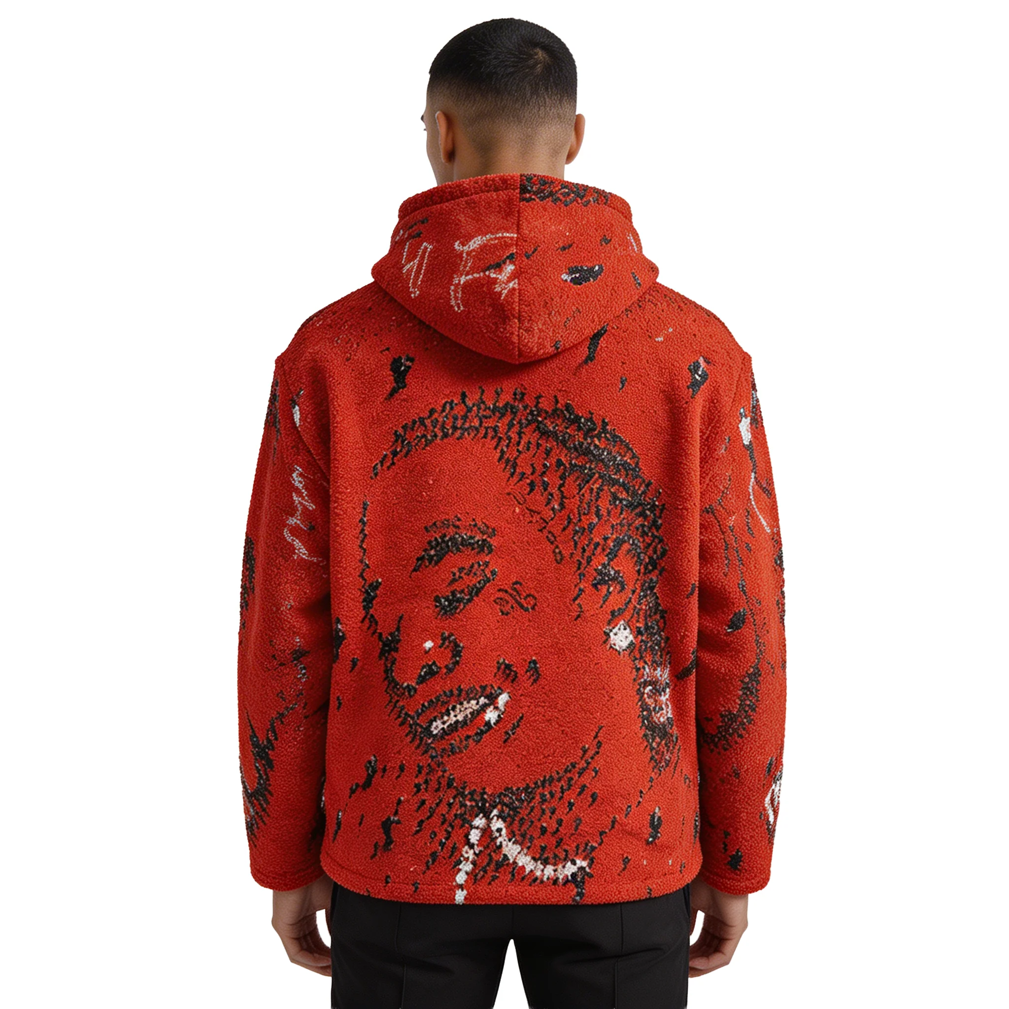 YOUNG THUG SO MUCH FUN TAPESTRY HOODIE (RED) - Image 2