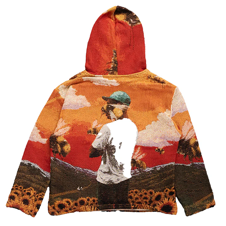 TYLER THE CREATOR FLOWER BOY TAPESTRY HOODIE - Image 4