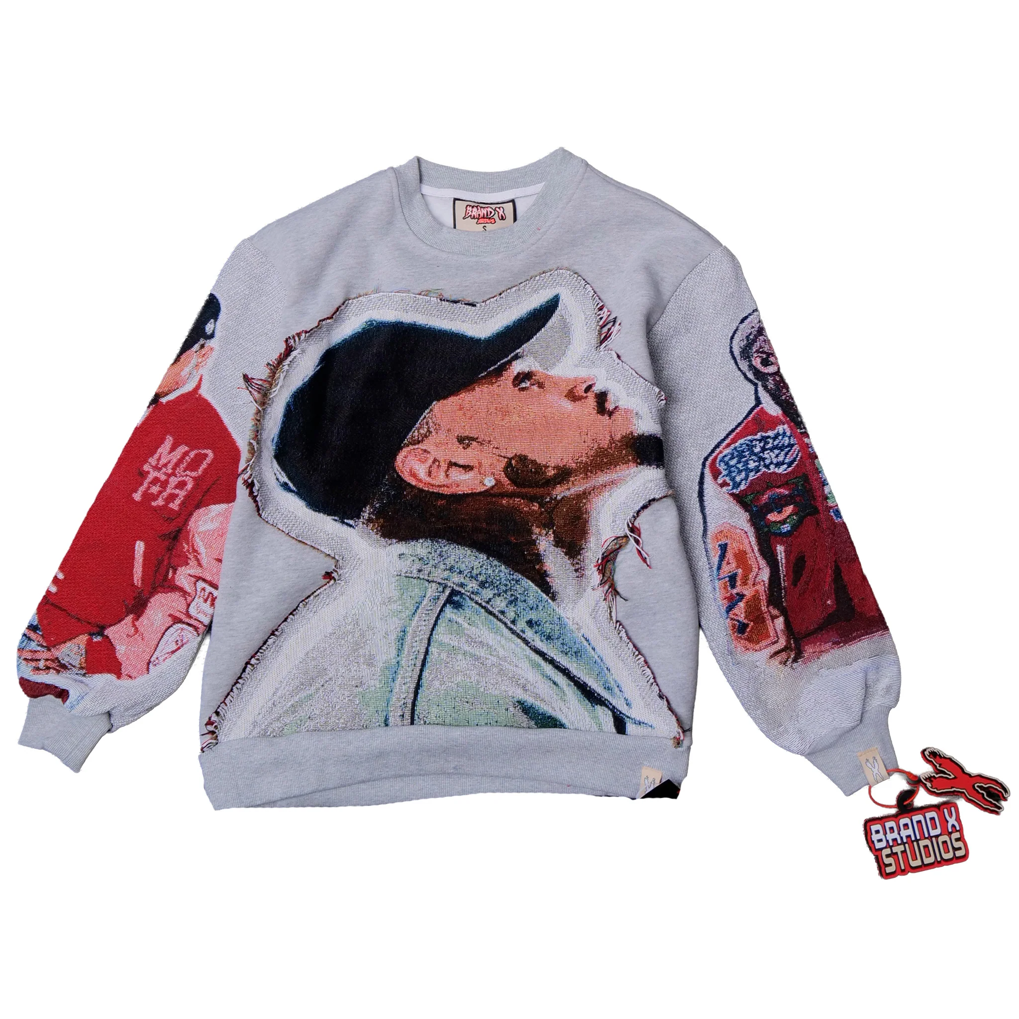 CHRIS BROWN CUTOUT TAPESTRY SWEATSHIRT - Image 3