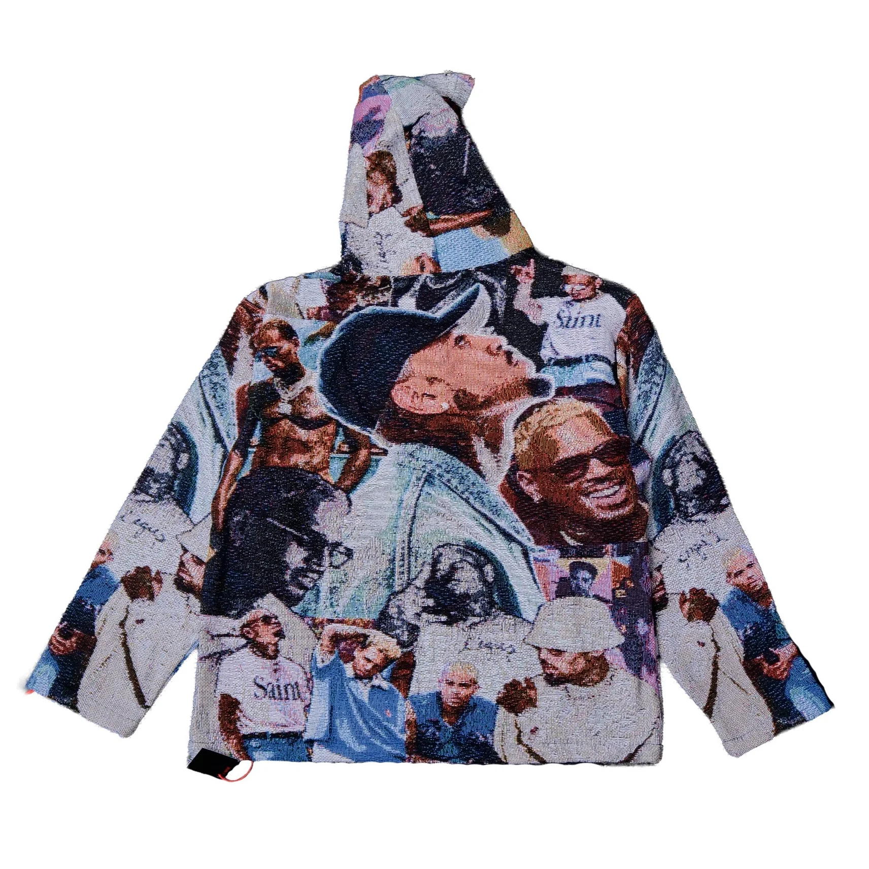 CHRIS BROWN COLLAGE TAPESTRY HOODIE - Image 4