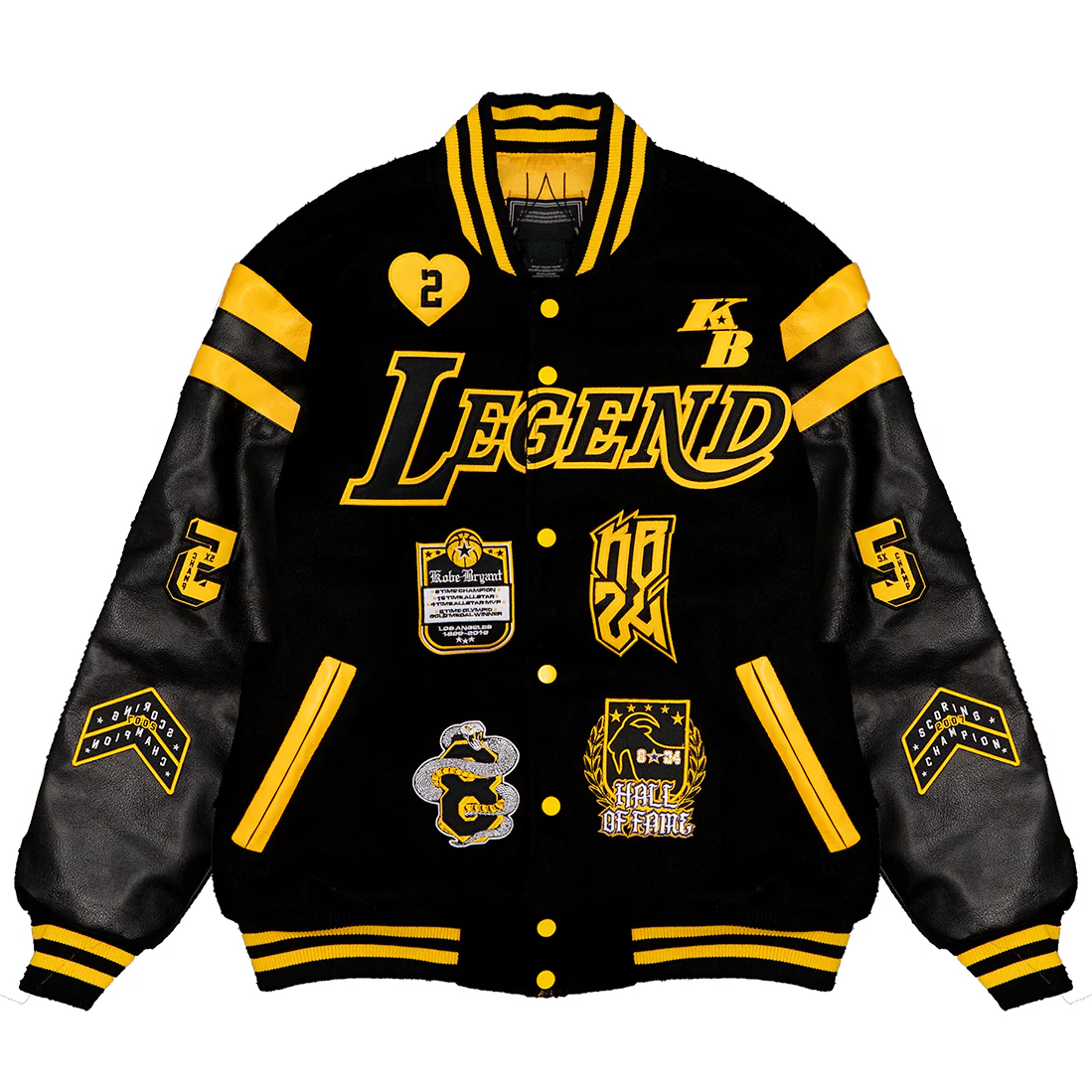 KOBE COLLAGE VARSITY JACKET (BLACK)