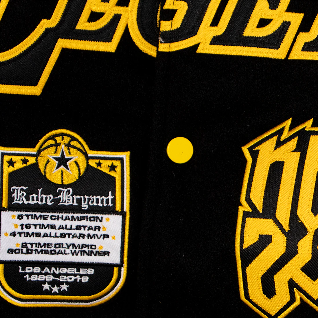 KOBE COLLAGE VARSITY JACKET (BLACK) - Image 3