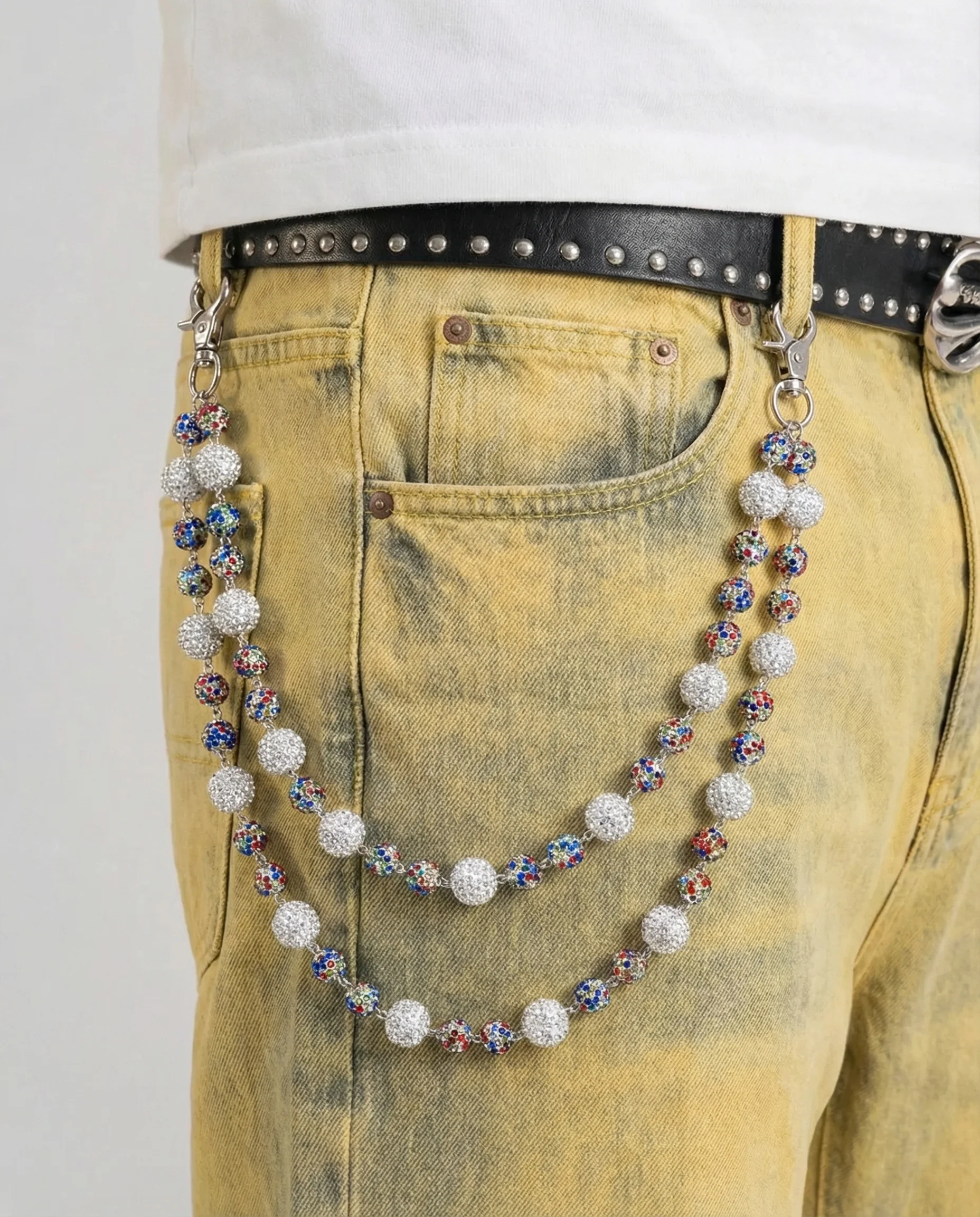 Crystal Globe Pant Chain