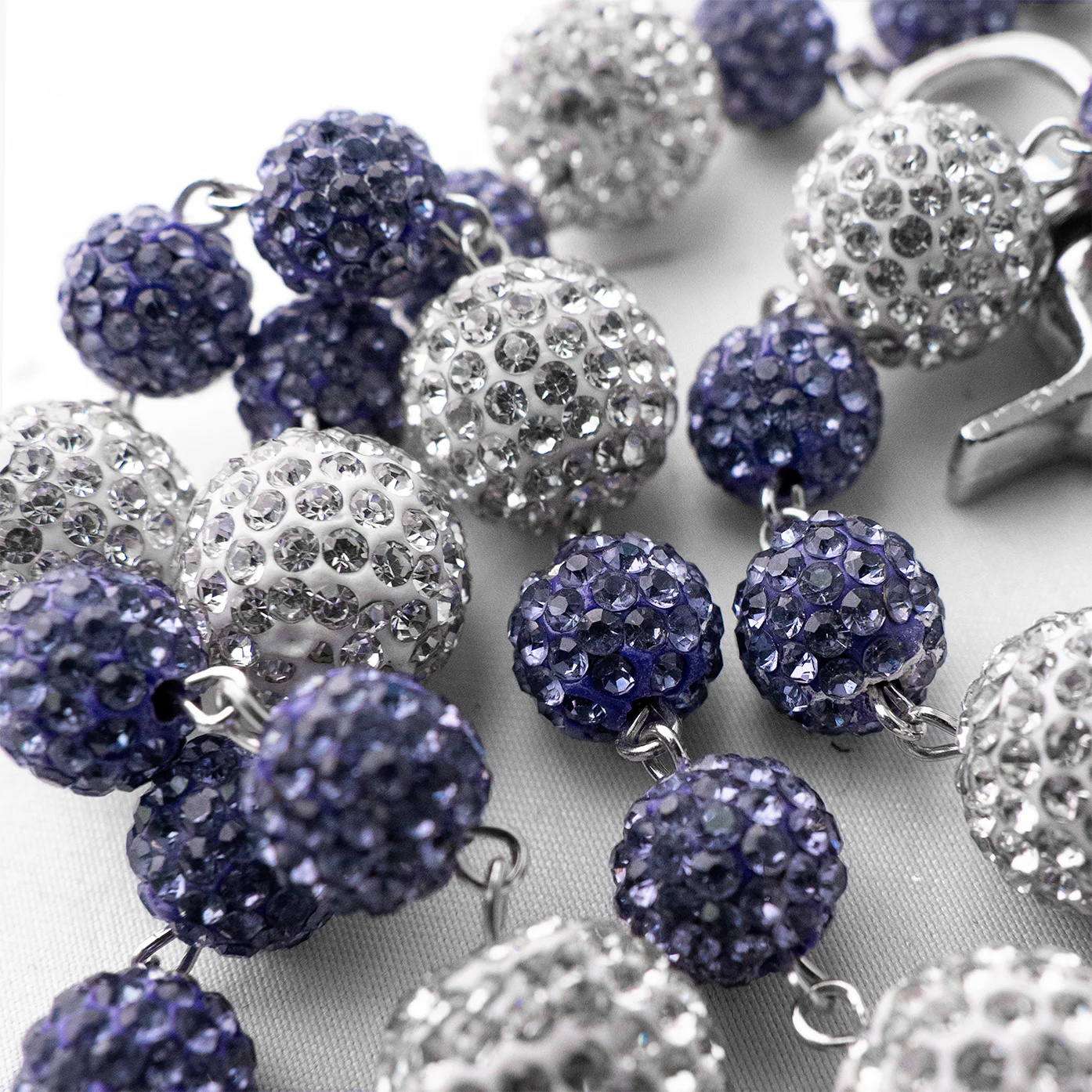 Crystal Purple & Silver Pant Chain - Image 3