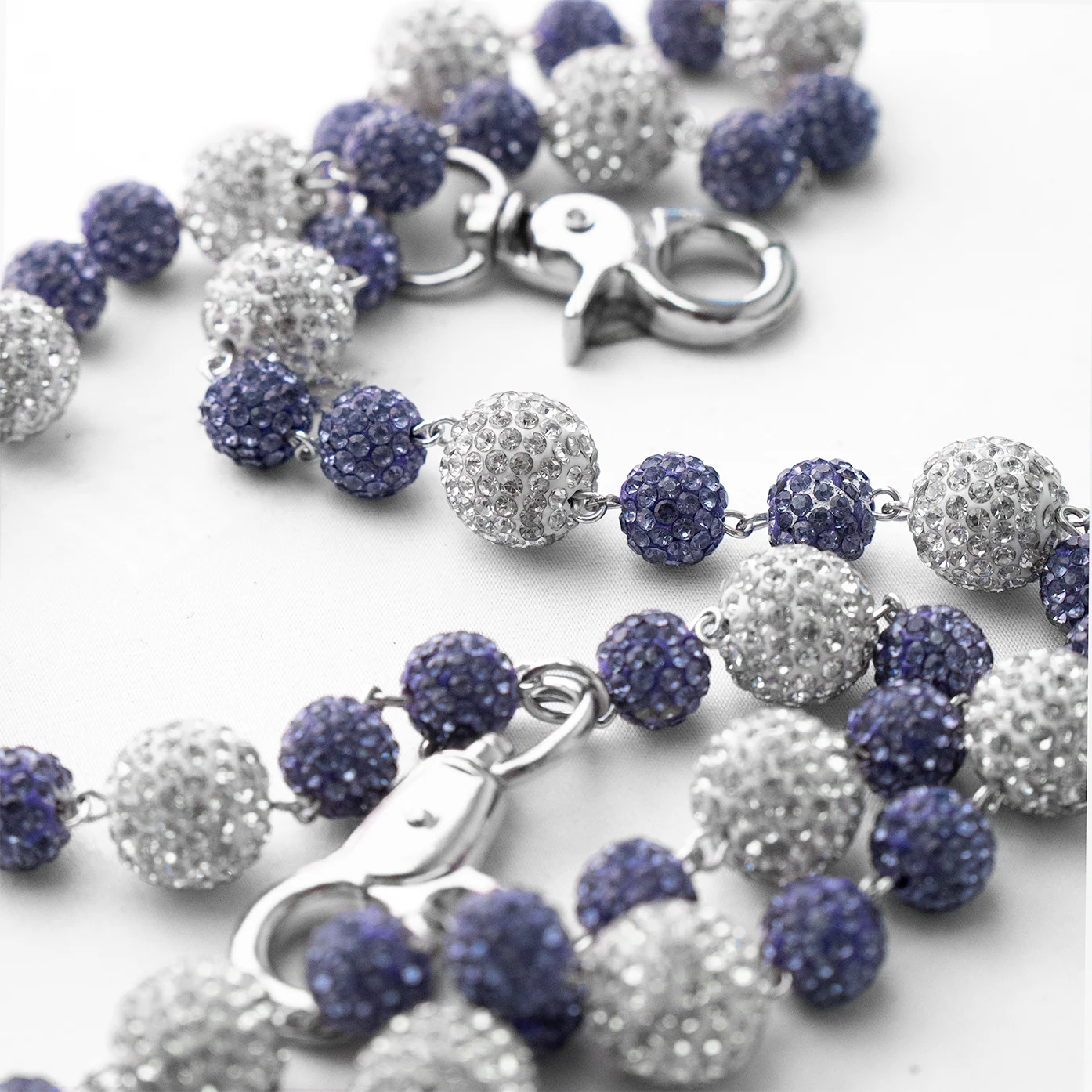 Crystal Purple & Silver Pant Chain - Image 4