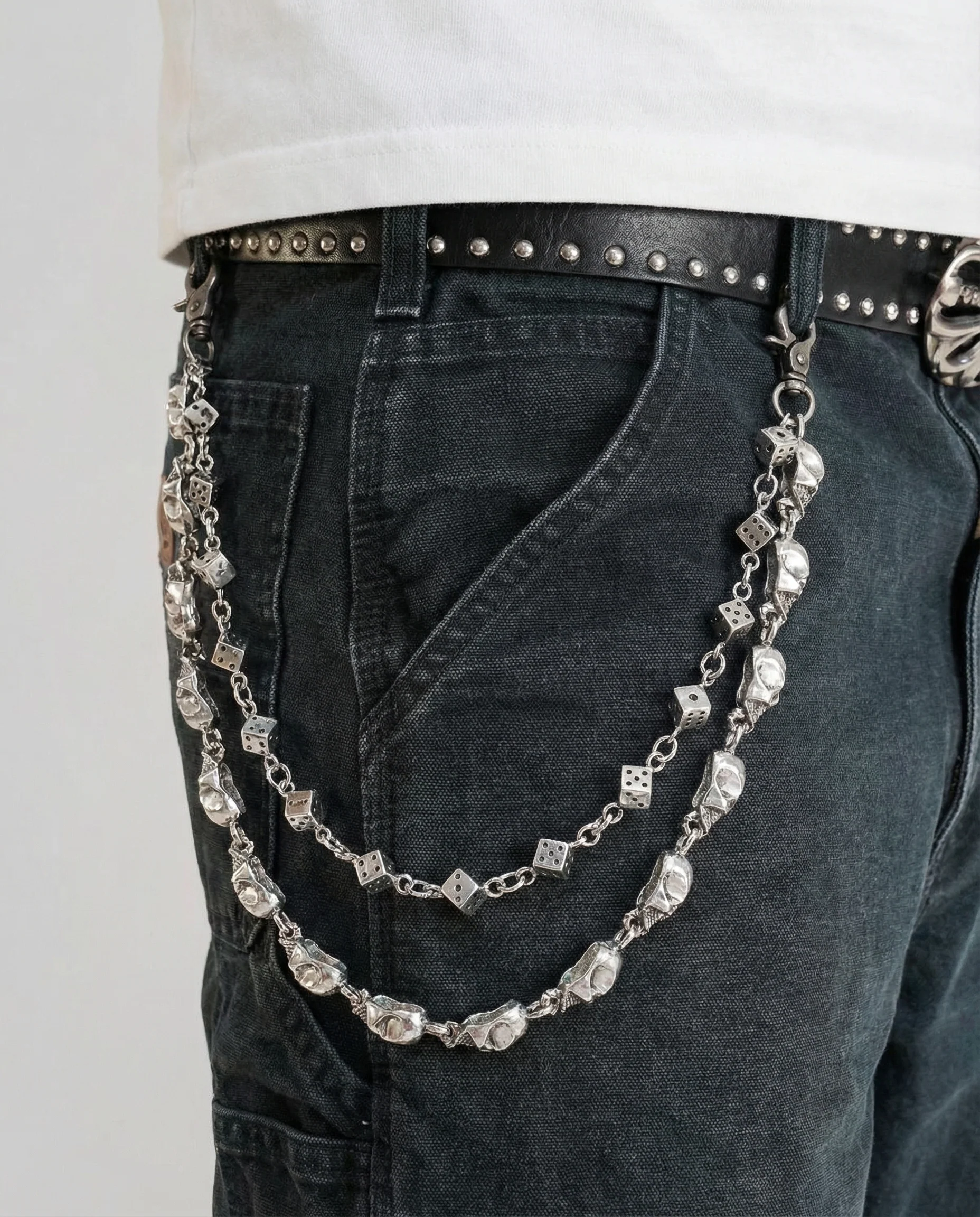 Skull Dice Pant Chain