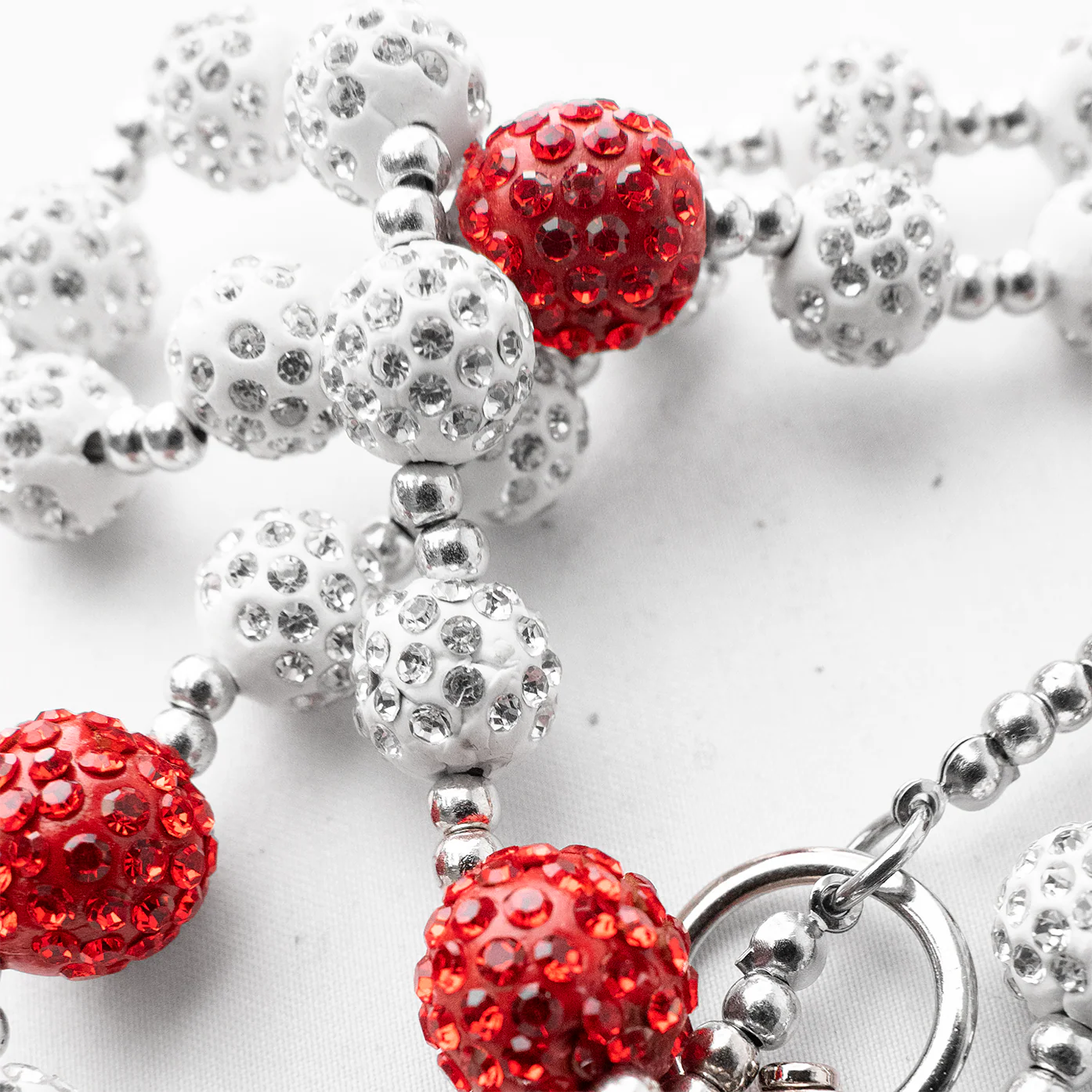 Crystal Red & Silver Pant Chain - Image 3