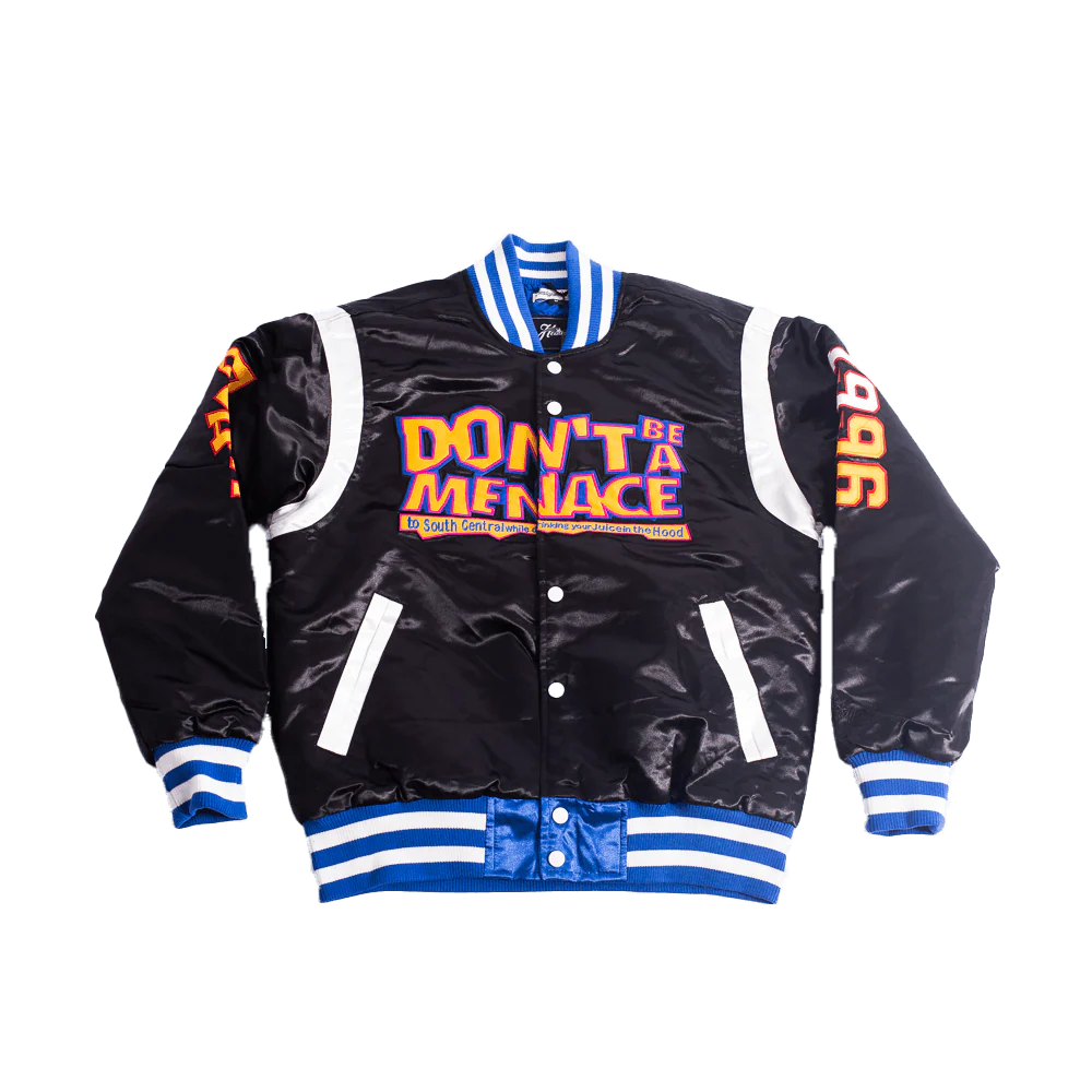 DONT BE A MENACE SATIN JACKET (BLACK)