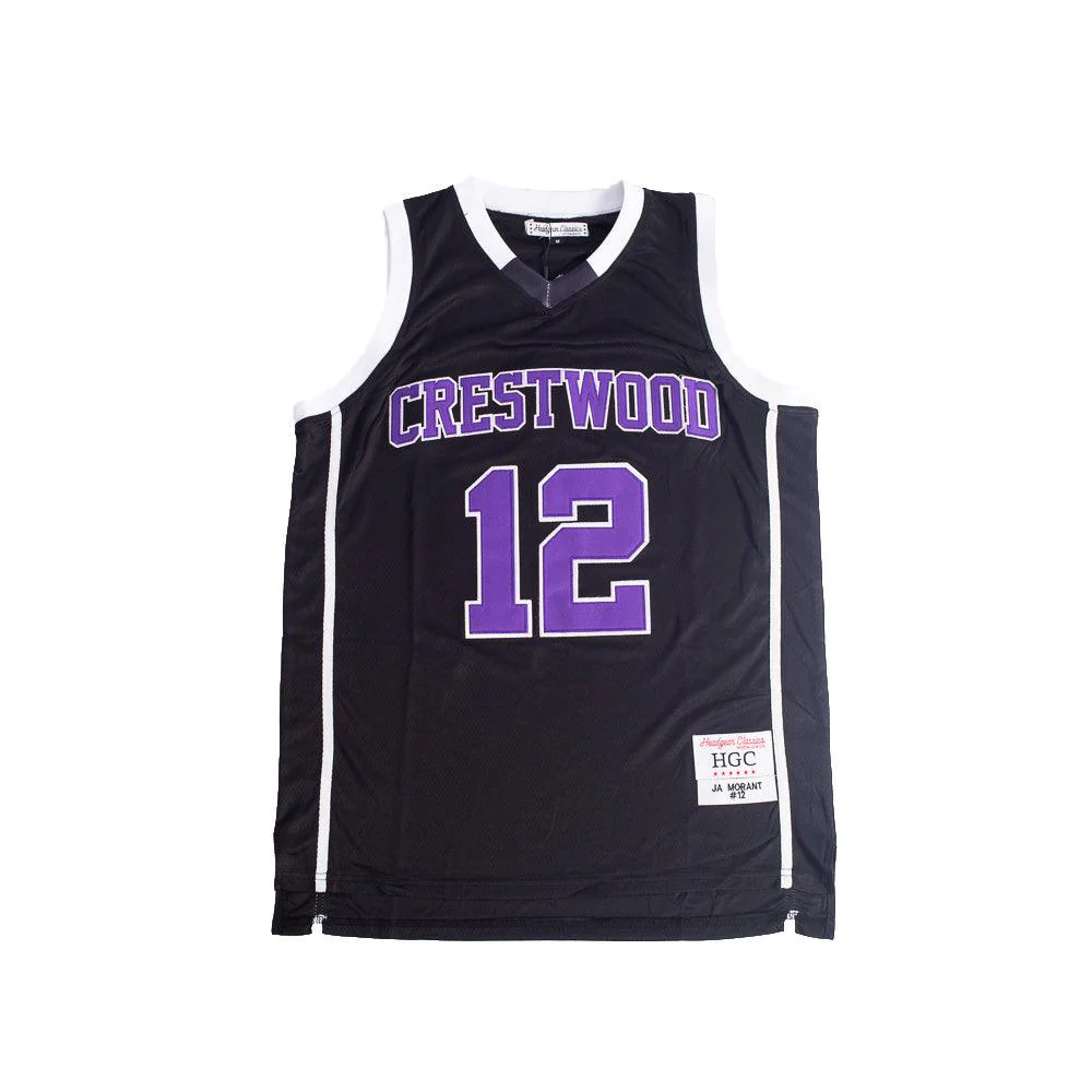 JA MORANT CRESTWOOD BASKETBALL JERSEY (BLACK)