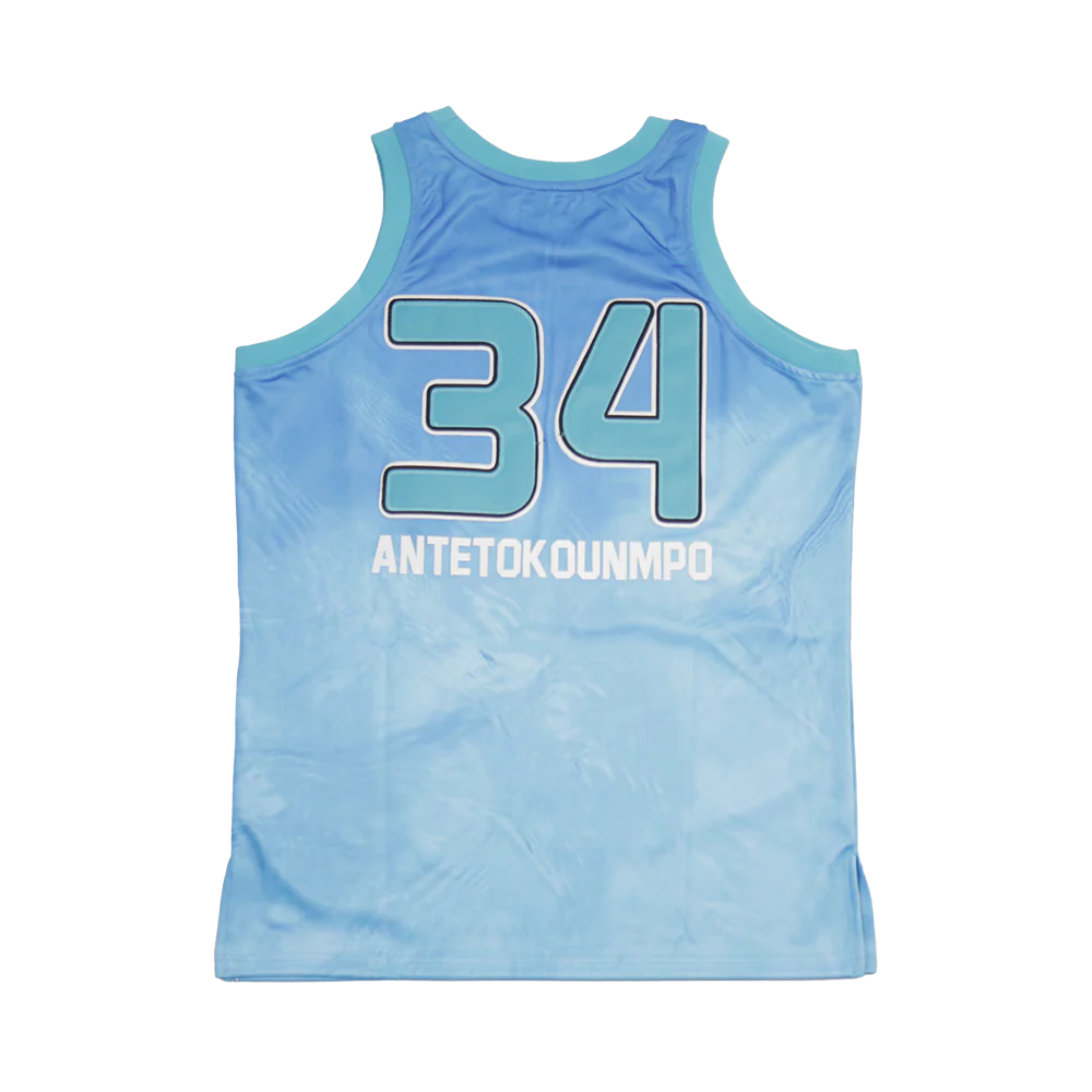 G. ANTETOKOUNMPO YOUTH ALRTERNATE HIGH SCHOOL BASKETBALL JERSEY BLUE - Image 2