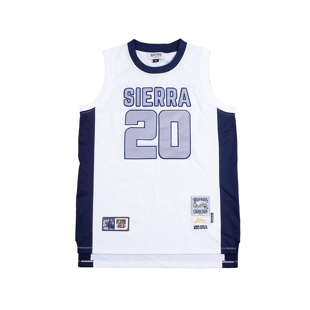 BRONNY JAMES WHITE HIGH SCHOOL BASKETBALL YOUTH JERSEY