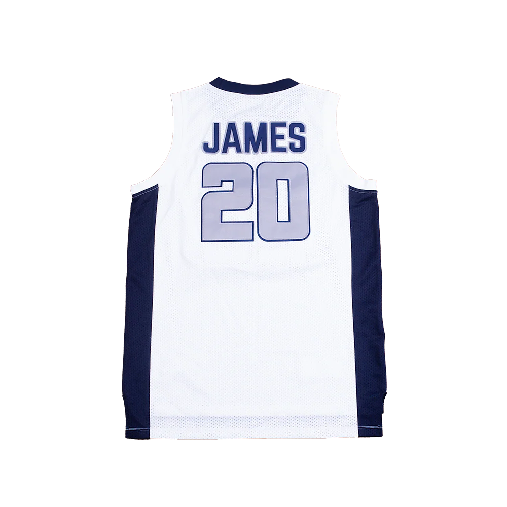 BRONNY JAMES WHITE HIGH SCHOOL BASKETBALL YOUTH JERSEY - Image 2