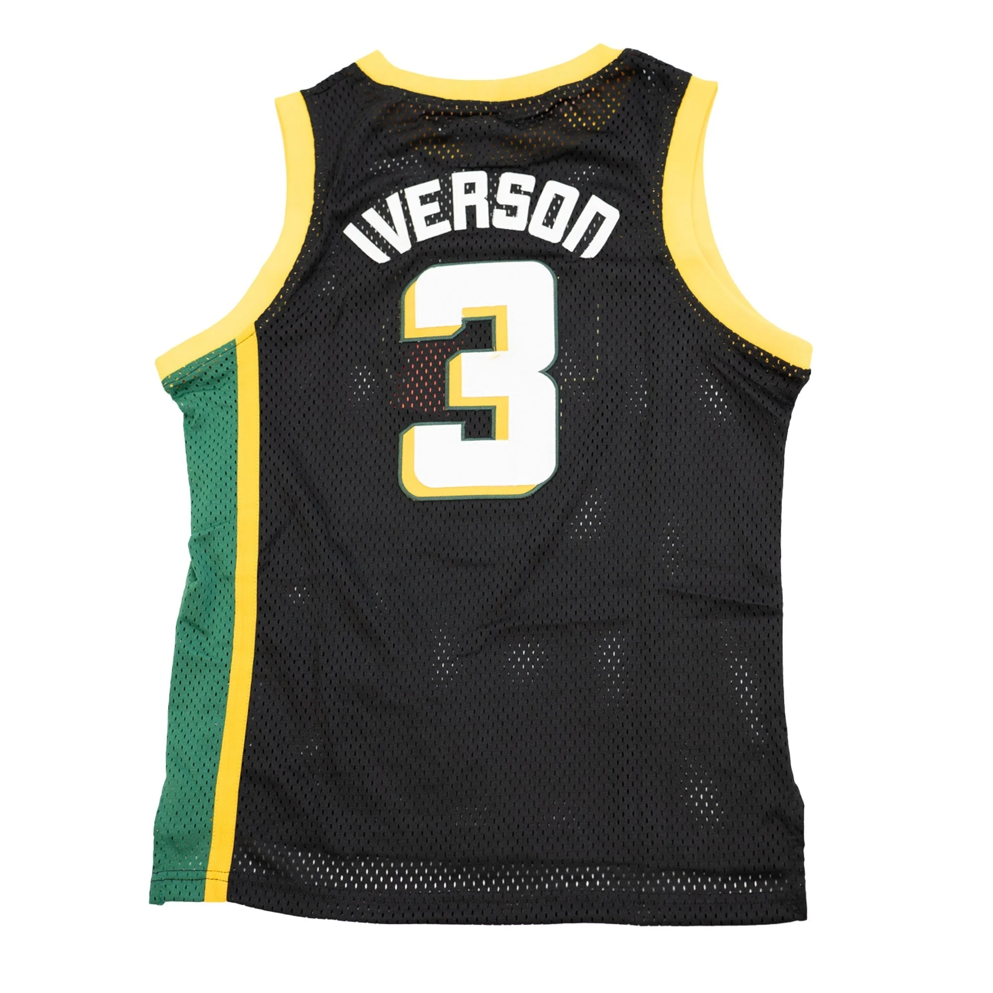 YOUTH ALLEN IVERSON HIGH SCHOOL BASKETBALL JERSEY (BLACK) - Image 2