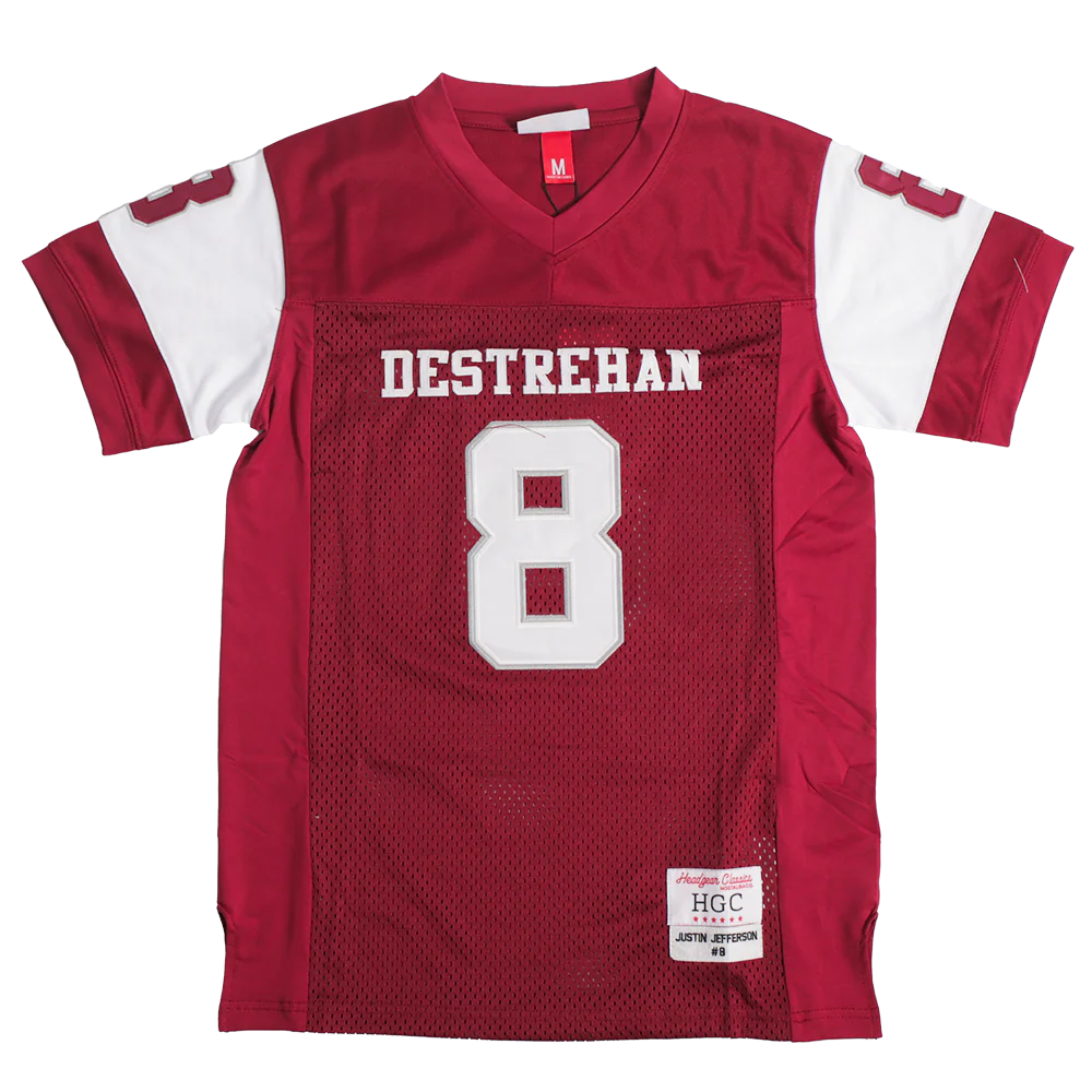 JUSTIN JEFFERSON HIGH SCHOOL FOOTBALL JERSEY (RED)