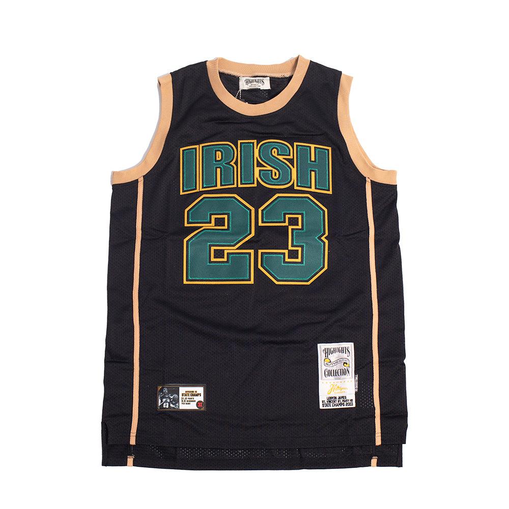 IRISH LEBRON JAMES AUTHENTIC BASKETBALL JERSEY (BLACK)