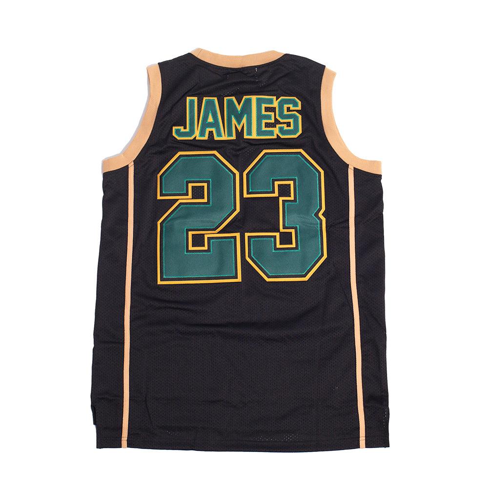 IRISH LEBRON JAMES AUTHENTIC YOUTH BASKETBALL JERSEY (BLACK) - Image 2