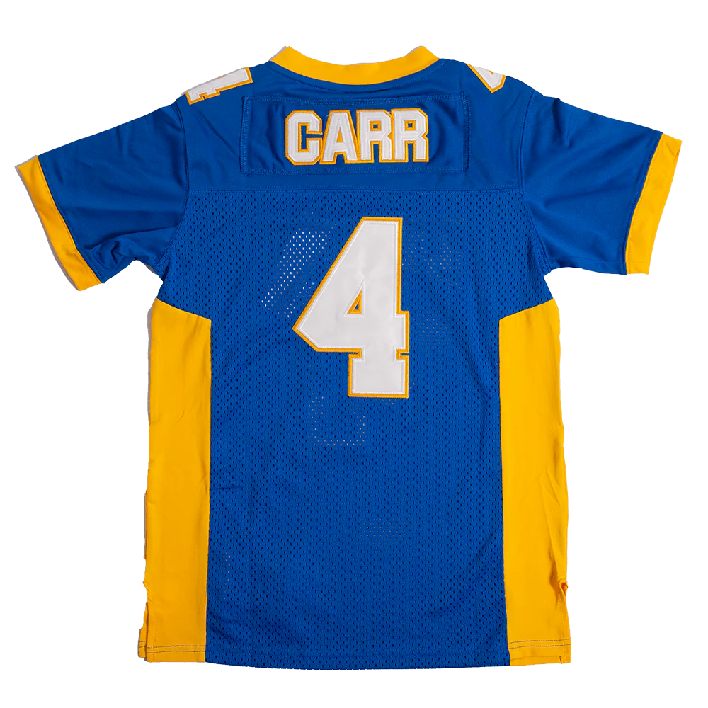 DEREK CARR EAGLES YOUTH BLUE HIGH SCHOOL FOOTBALL JERSEY - Image 2