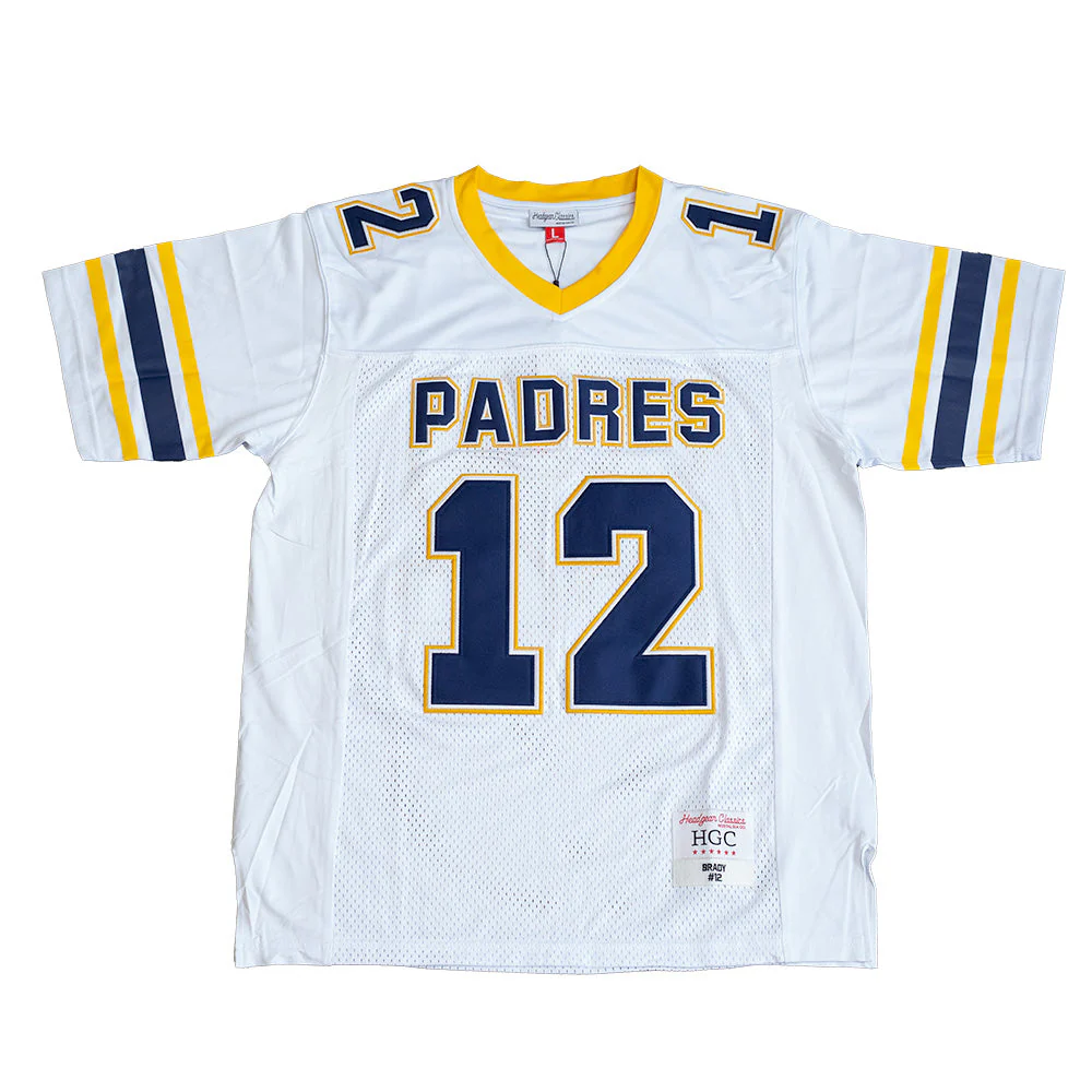 TOM BRADY YOUTH HIGH SCHOOL FOOTBALL JERSEY (WHITE)