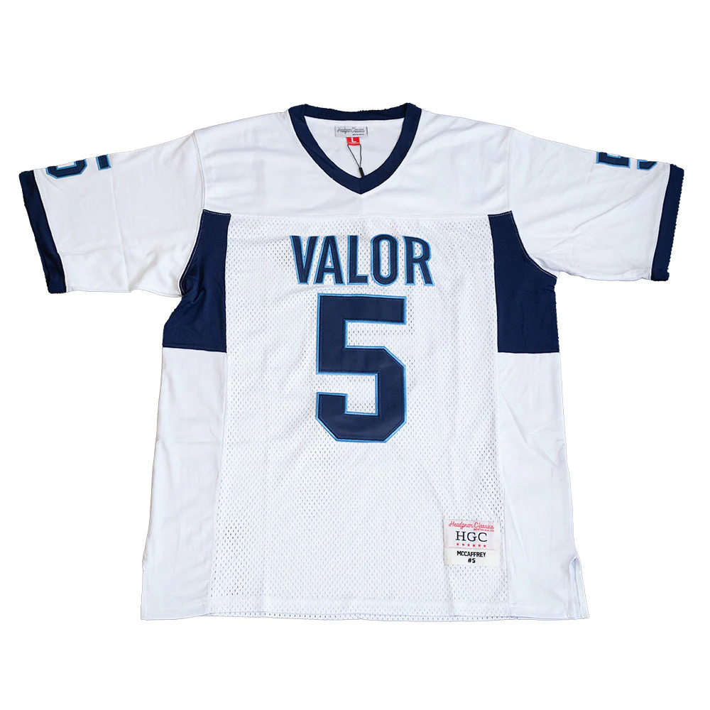 CHRISTIAN MCCAFFREY YOUTH WHITE HIGH SCHOOL FOOTBALL JERSEY