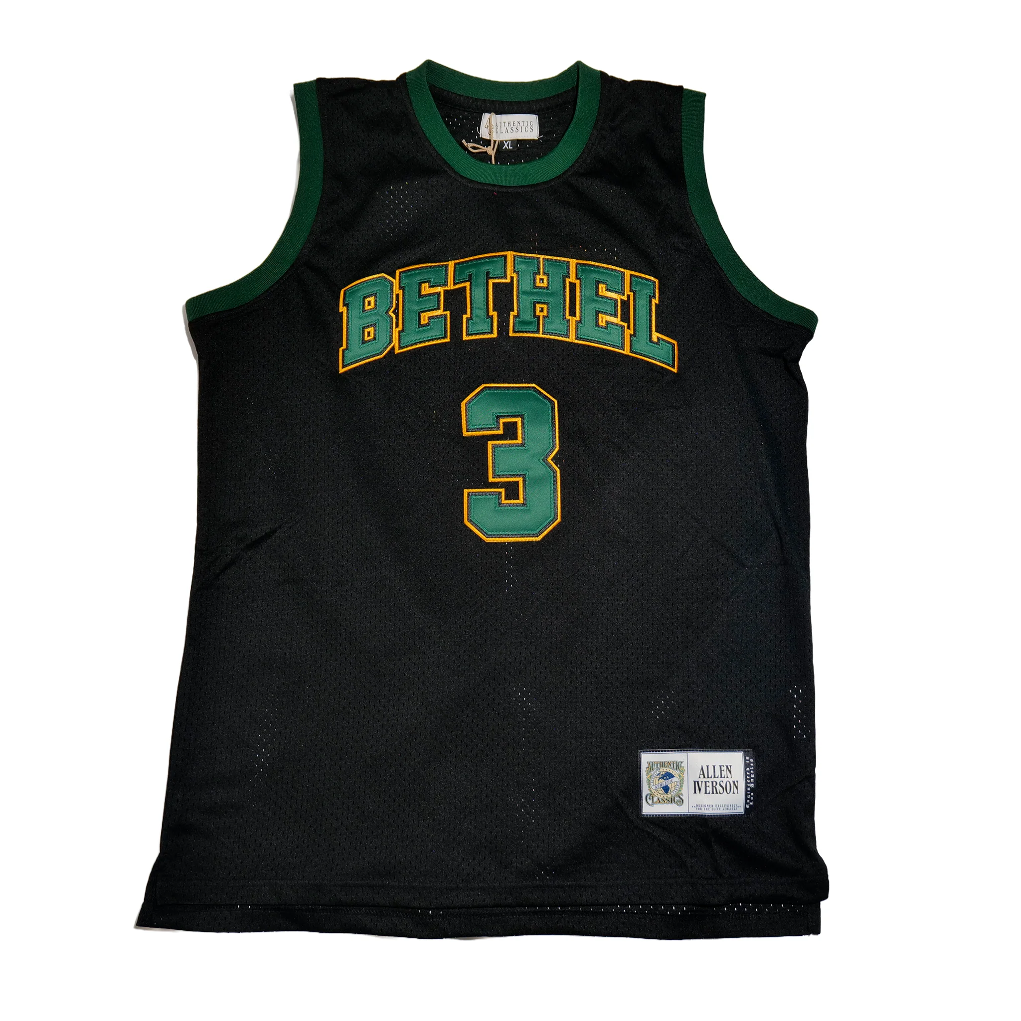 BETHEL ALLEN IVERSON BLACK HIGH SCHOOL BASKETBALL JERSEY
