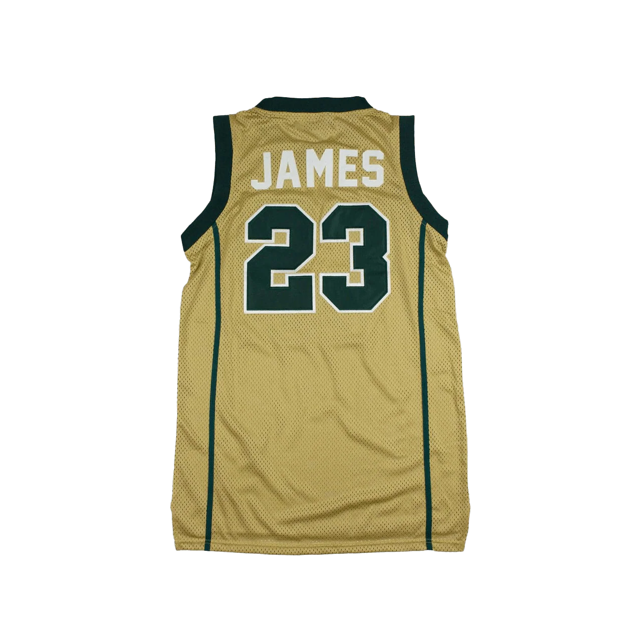 YOUTH IRISH LEBRON JAMES AUTHENTIC BASKETBALL JERSEY (GOLD) - Image 2