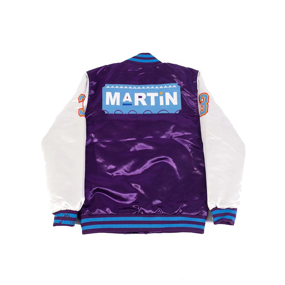 YOUTH DAMN GINA SATIN JACKET PURPLE - Image 2