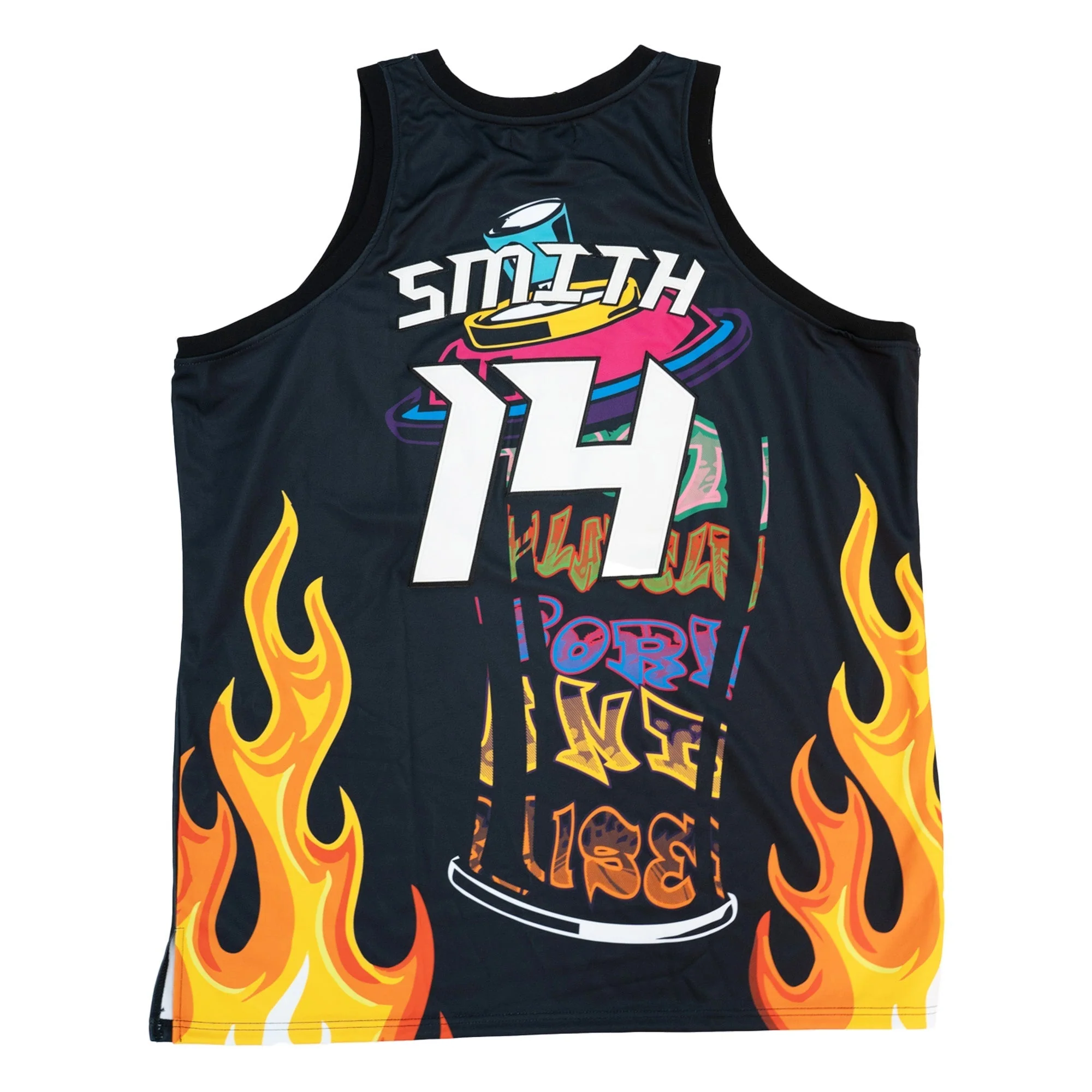SPRAYPAINT FRESH PRINCE BASKETBALL JERSEY (BLACK) - Image 2