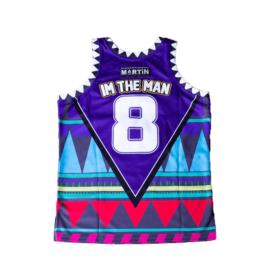 MARTIN TRIBAL PURPLE YOUTH BASKETBALL JERSEY - Image 2