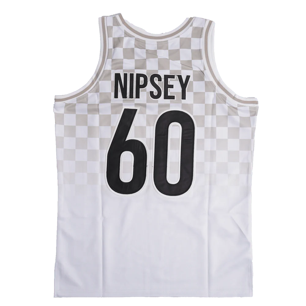 BOOGIE NIPSEY HUSSLE WHITE BASKETBALL JERSEY - Image 2