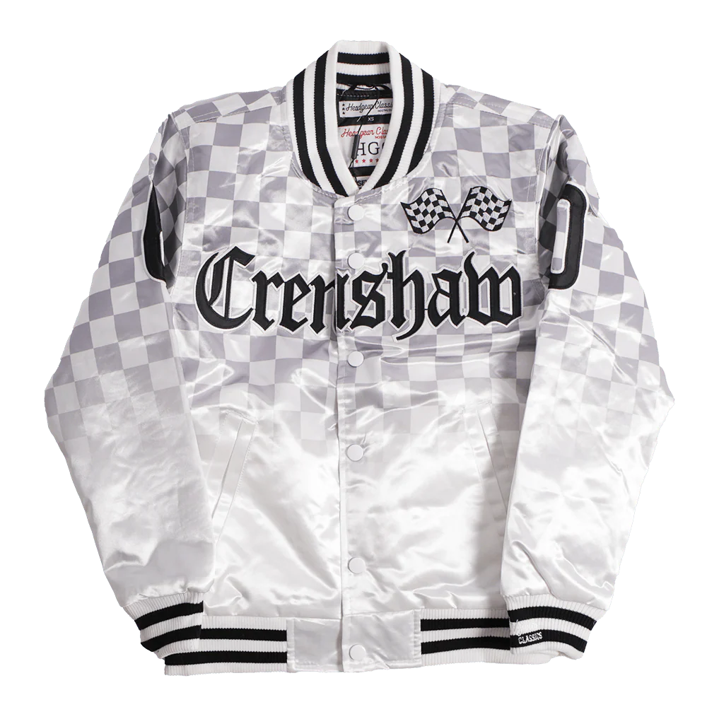 YOUTH BOOGIE CRENSHAW SATIN JACKET WHITE