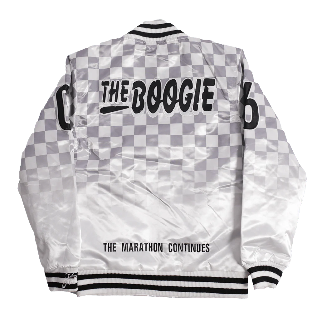 YOUTH BOOGIE CRENSHAW SATIN JACKET WHITE - Image 2