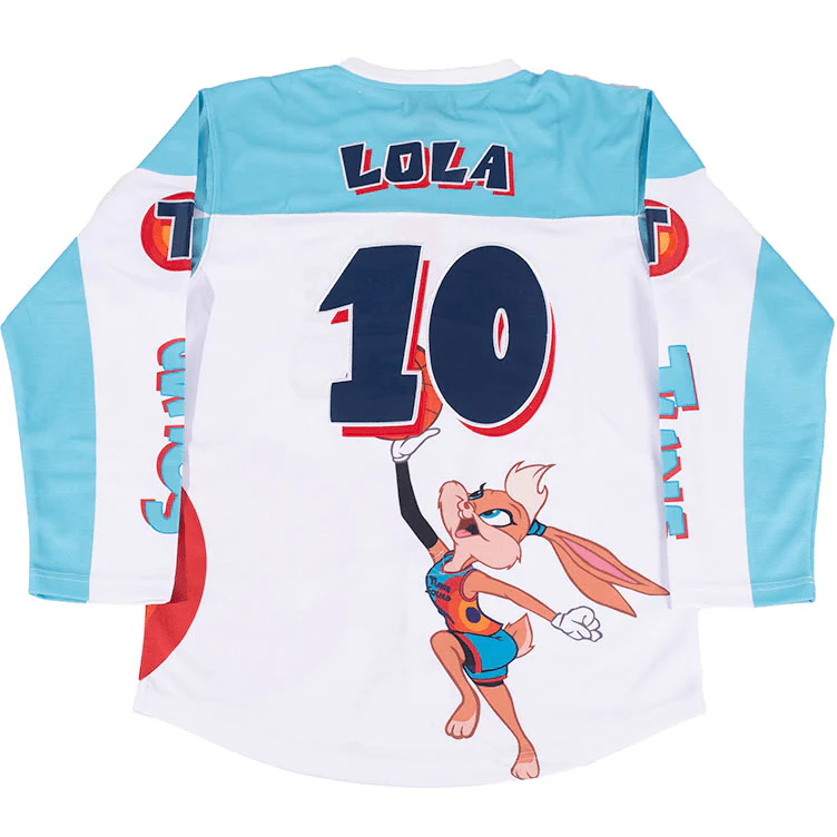 TUNESQUAD LOLA BUNNY HOCKEY JERSEY IN WHITE - Image 2