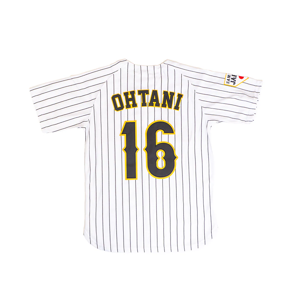 YOUTH JAPAN NATIONAL BASEBALL BUTTON DOWN JERSEY (WHITE) - Image 2