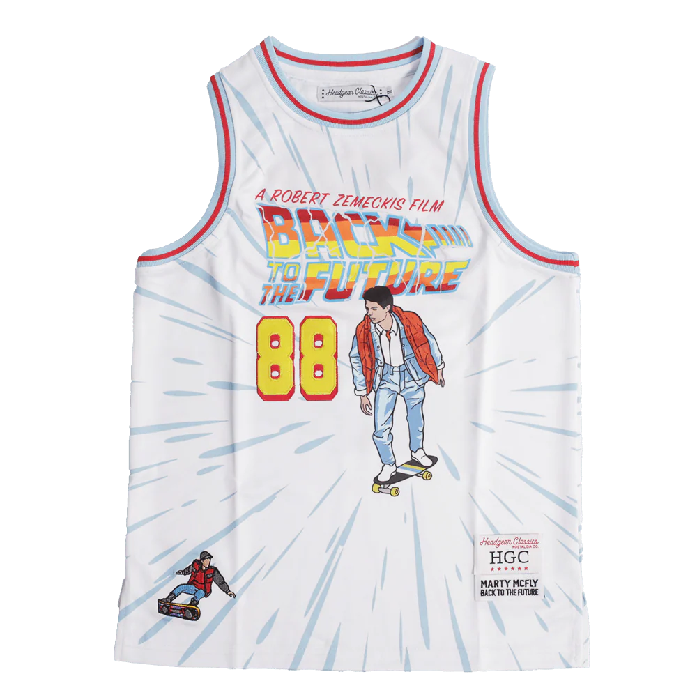 MARTY MCFLY FLASHBACK FUTURE BASKETBALL JERSEY