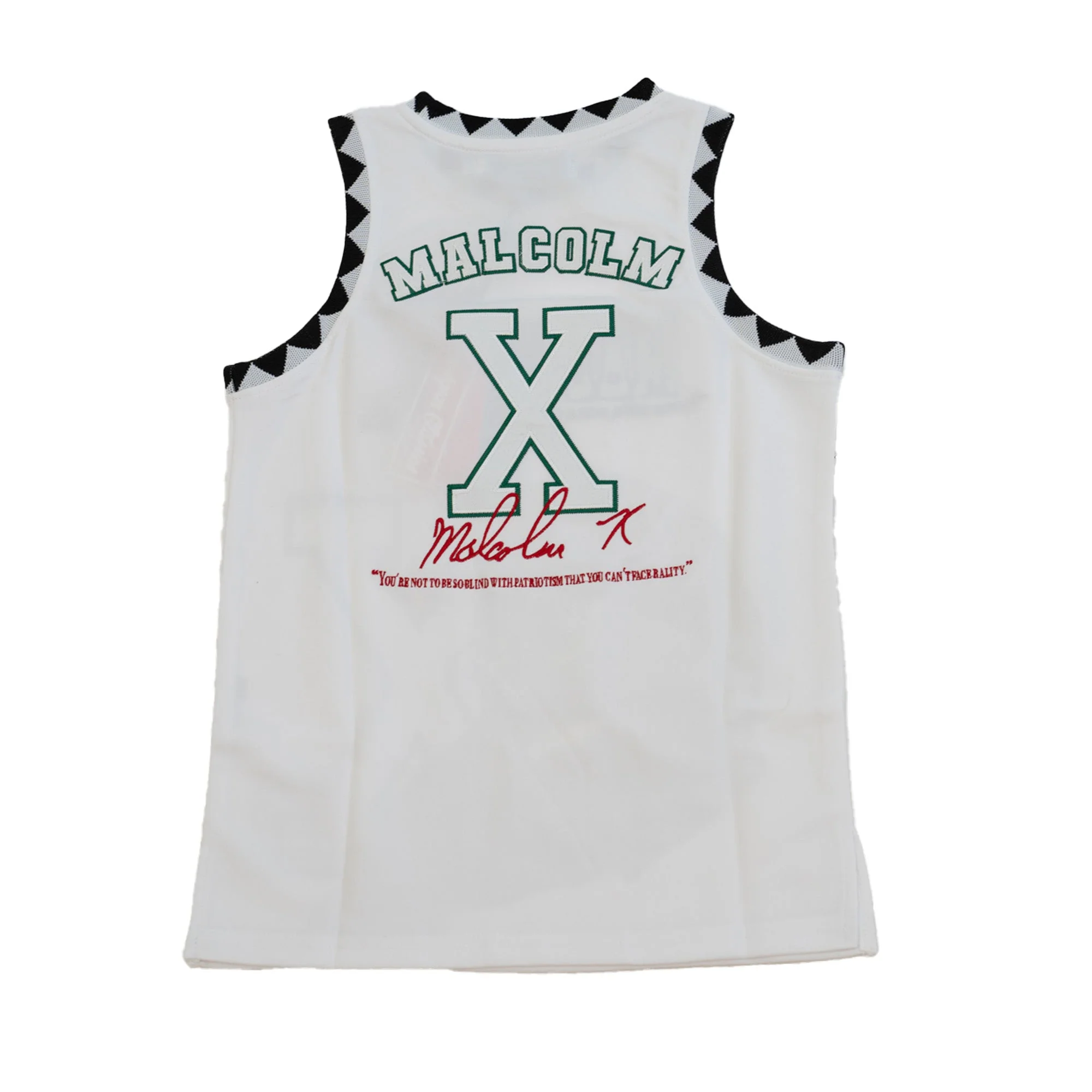 YOUTH MALCOLM X FOR THE TRUTH BASKETBALL JERSEY (WHITE) - Image 2