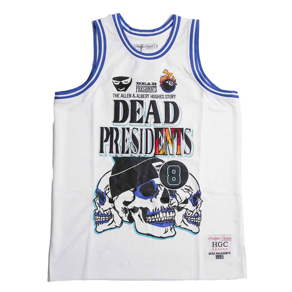 DEAD PRESIDENTS FIRE AND BRIMSTONE YOUTH JERSEY WHITE