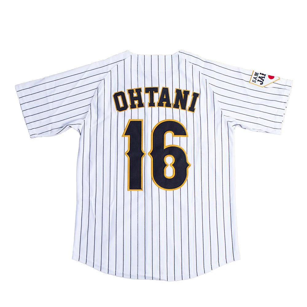 JAPAN NATIONAL YOUTH BASEBALL OHTANI BUTTON DOWN JERSEY (WHITE) - Image 2